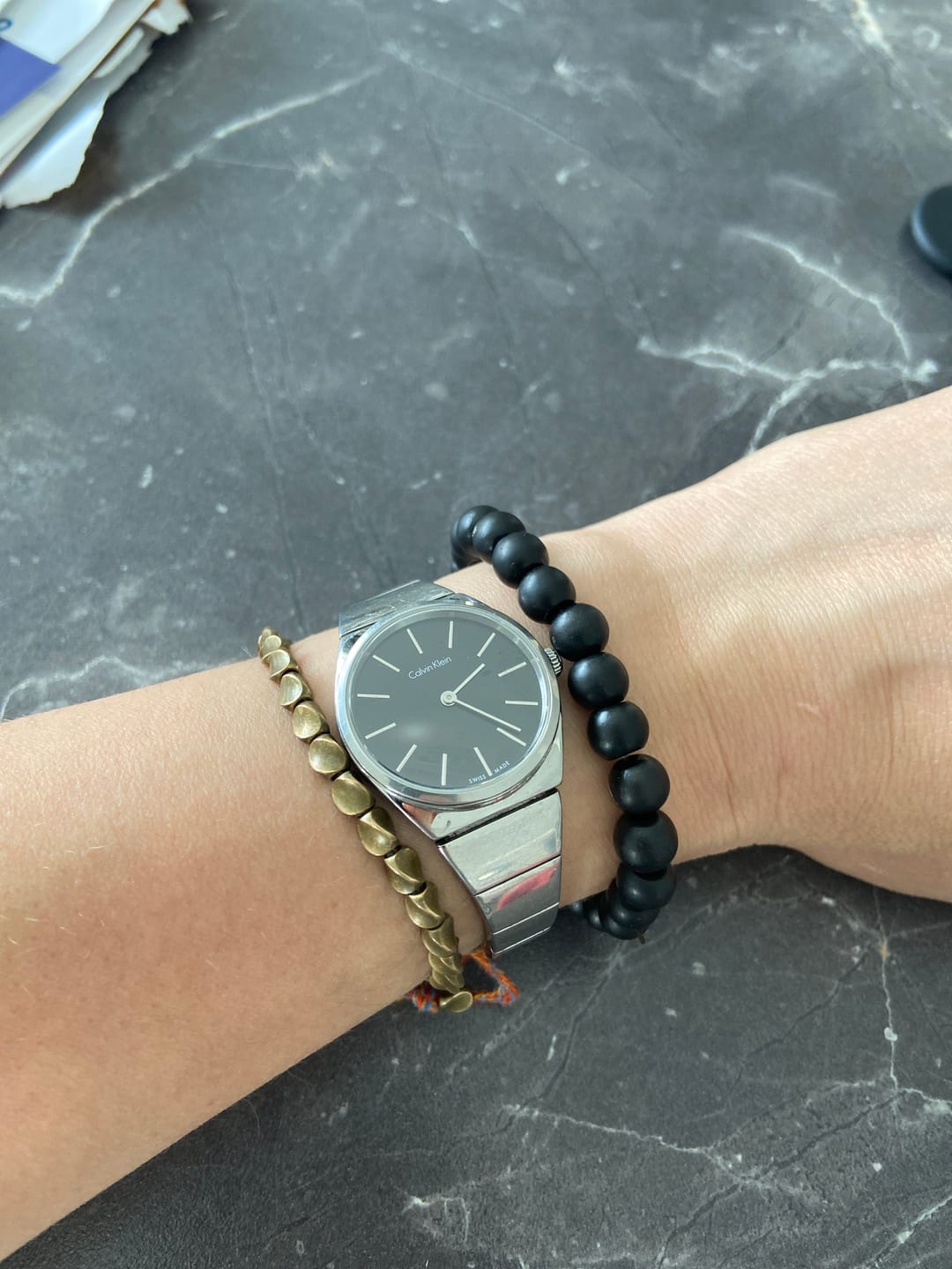 Customer photo review of Bracelet Tibétain en Perles de Cuivre