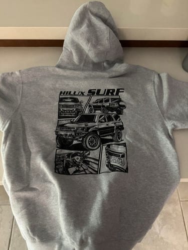 Customer photo review of Hilux Surf Comic Heavy Weight Hoodie- Heather Grey
