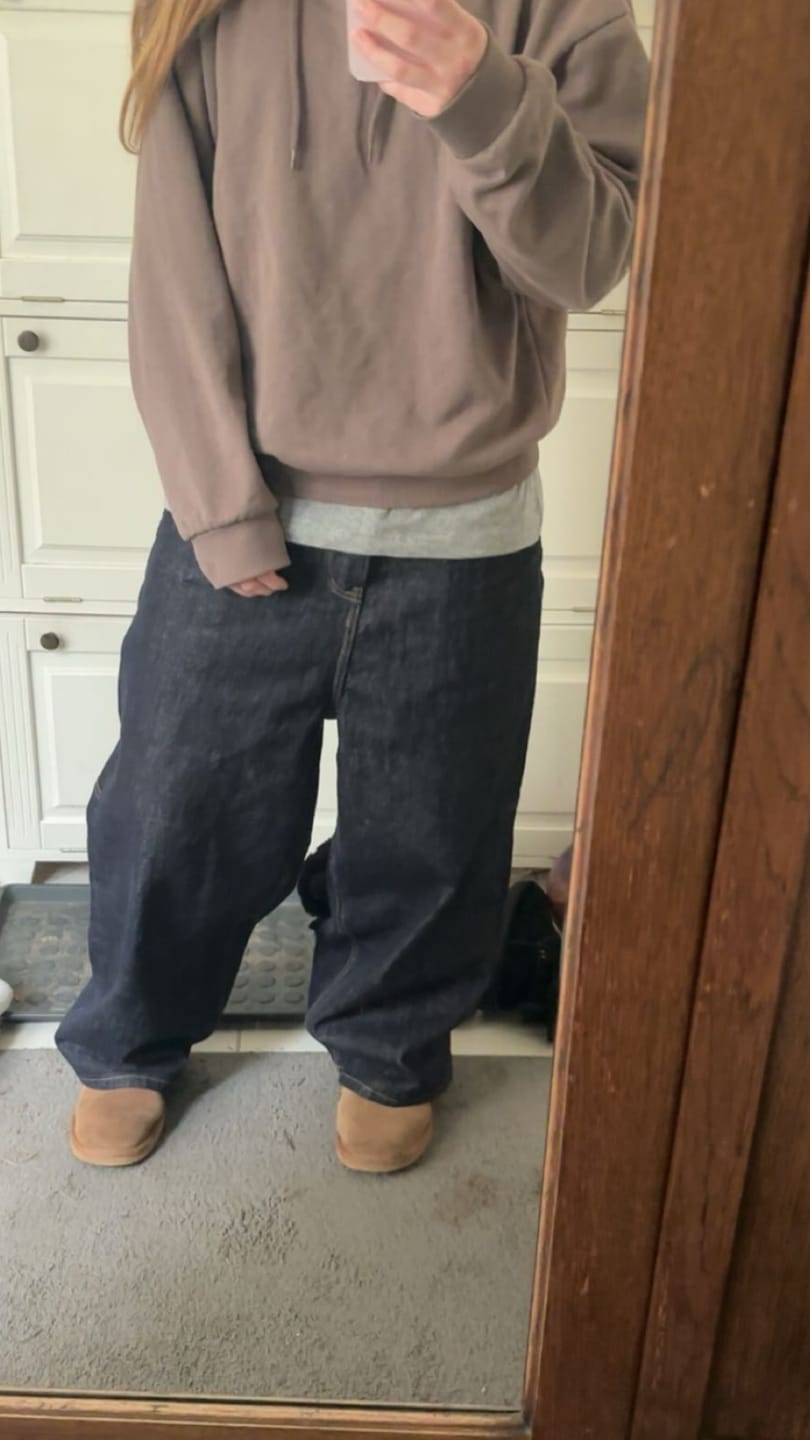 Customer photo review of Raw Baggy Denim Jeans Blue