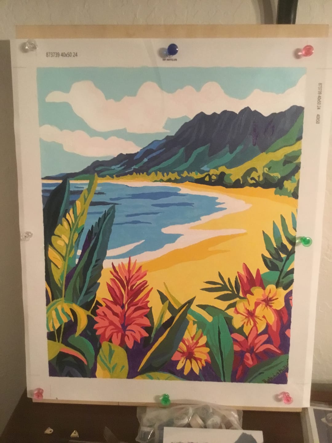 Customer photo review of Colorful Beach Landscape | Paint by Numbers