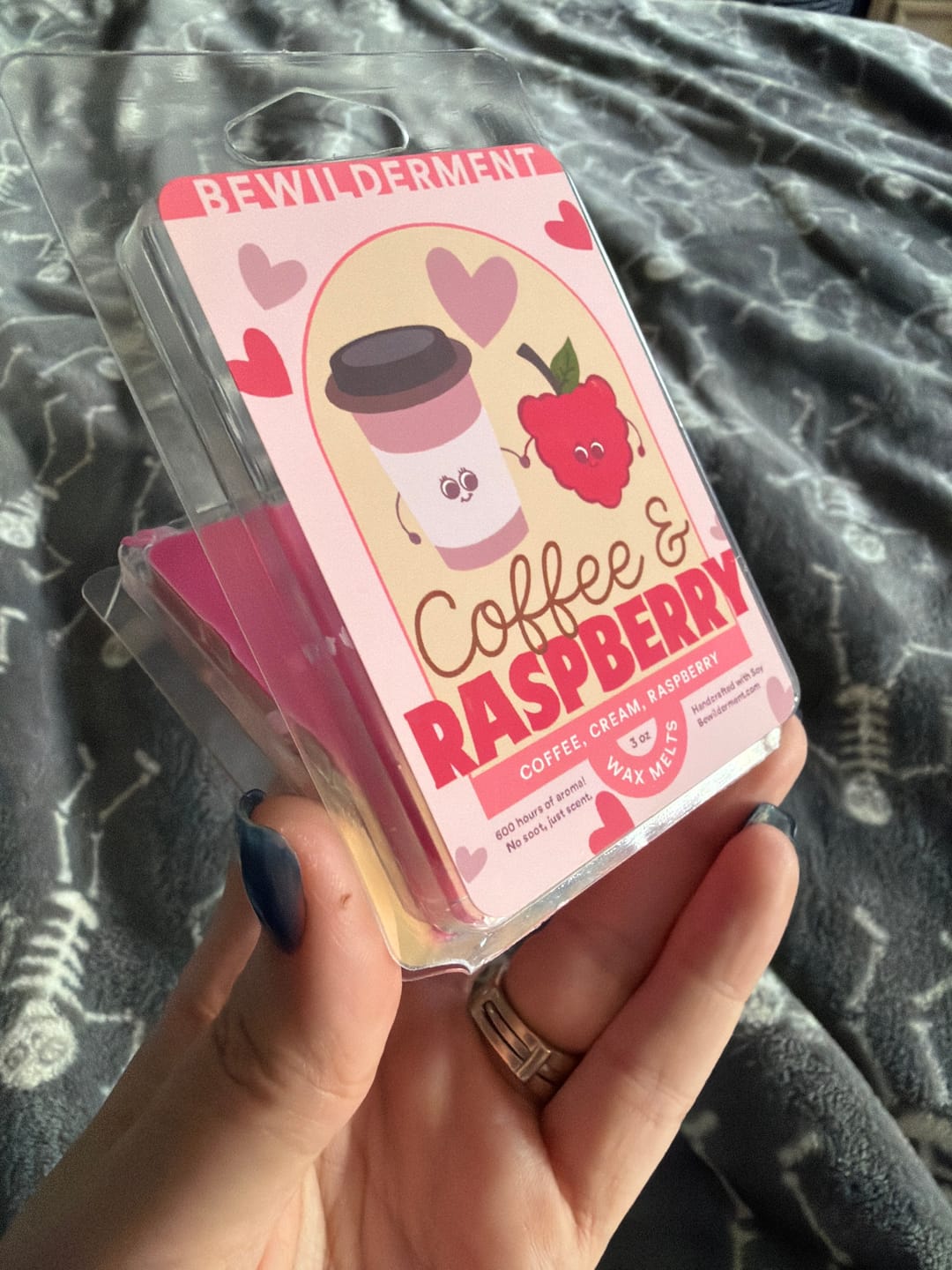 Customer photo review of Coffee & Raspberry Wax Melts