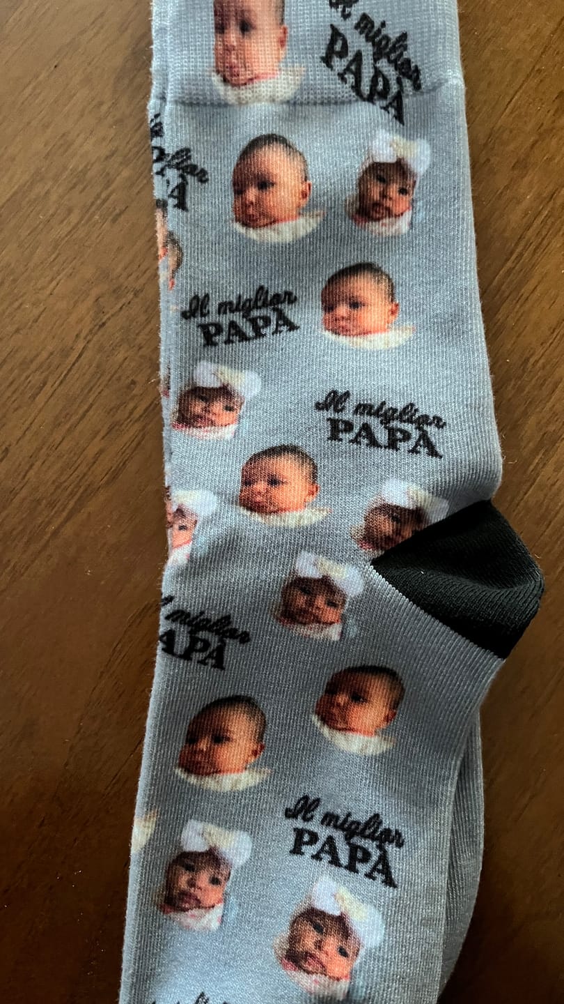 Customer photo review of Il miglior Papà - Calzini personalizzati per genitori