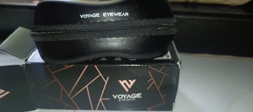 Packaging for the Underdog sunglasses, showing the black branded zip case on top of the product box.