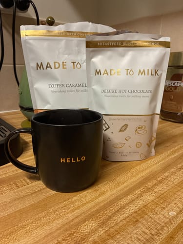 Customer photo review of Deluxe Lactation Hot Chocolate - GF, DF & SF