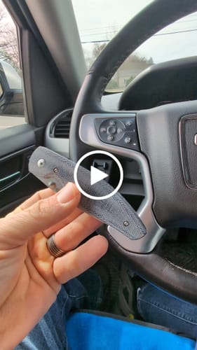 Customer video review of The Back Door: TRM ATOM LL - Blue Denim Micarta 3D Contoured Smooth, MagnaCut Blade (Blemish)