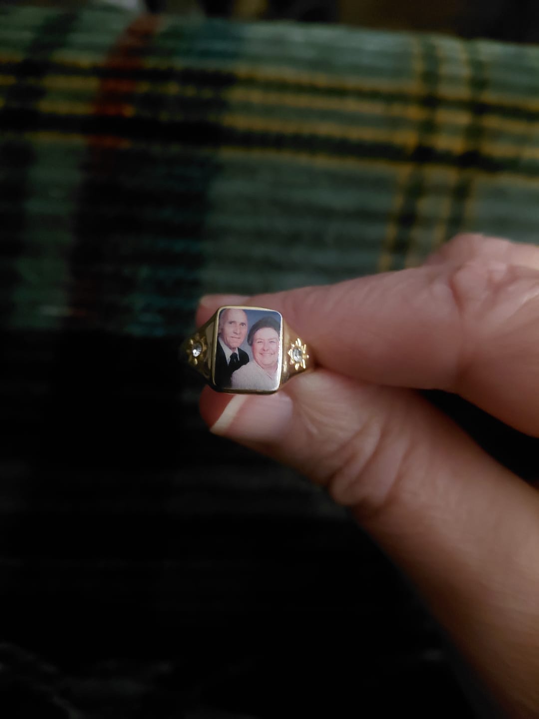 Customer photo review of Personalized Photo Birthstone Custom Ring