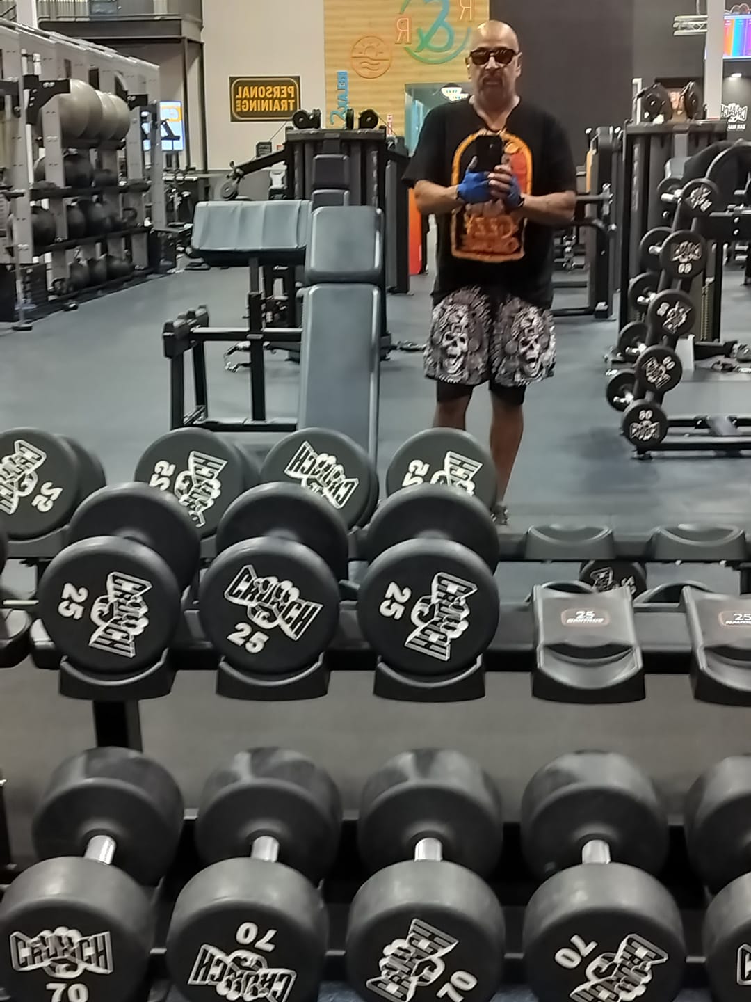 Customer photo review of Savage Aztec Jaguar Warrior Gym Shorts 11517