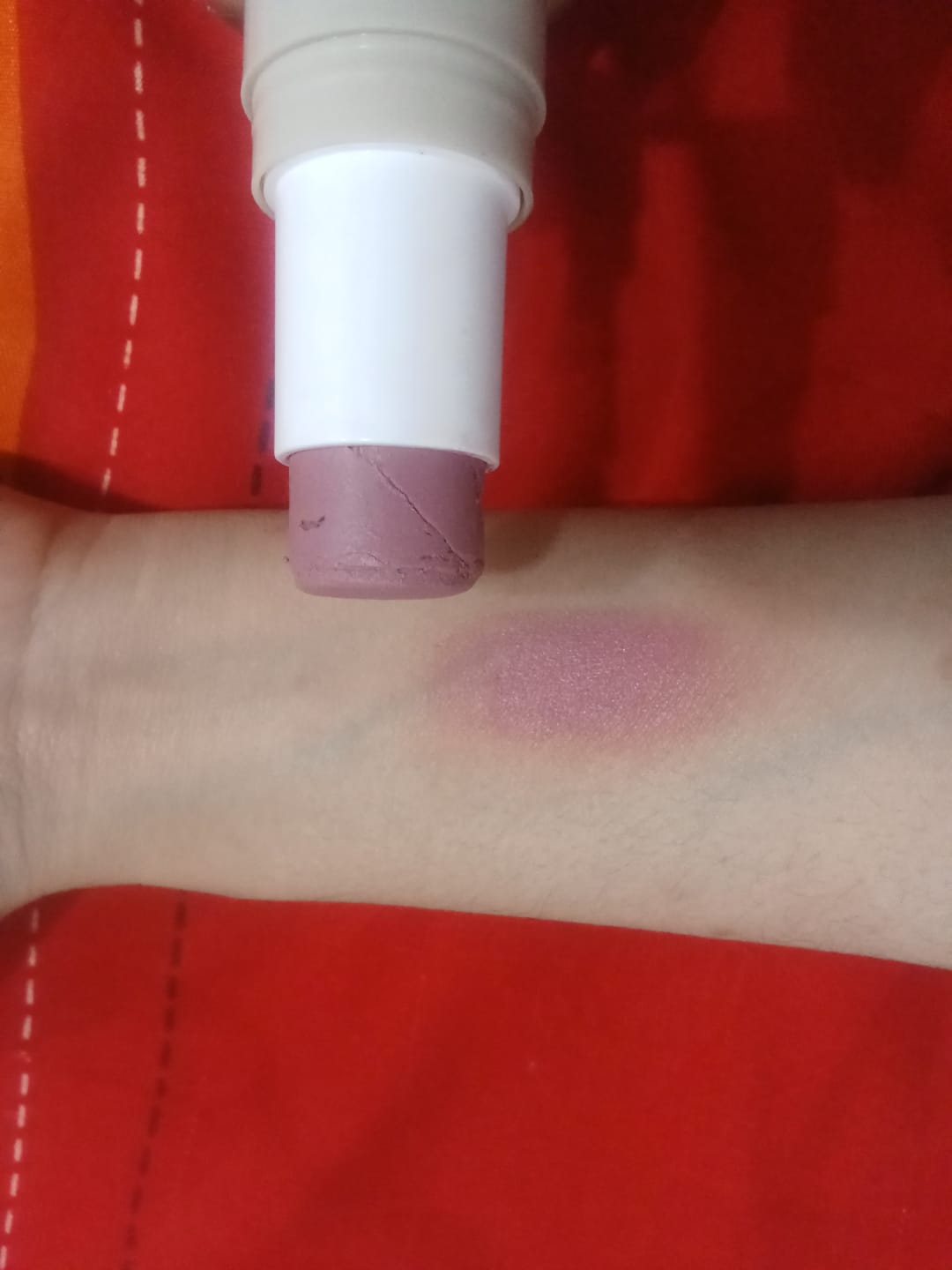 Customer photo review of VELVET FLUSH - Lip+Cheek Blush