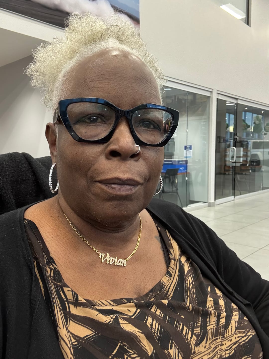Customer photo review of Iced Name Necklace w/ Cuban Chain