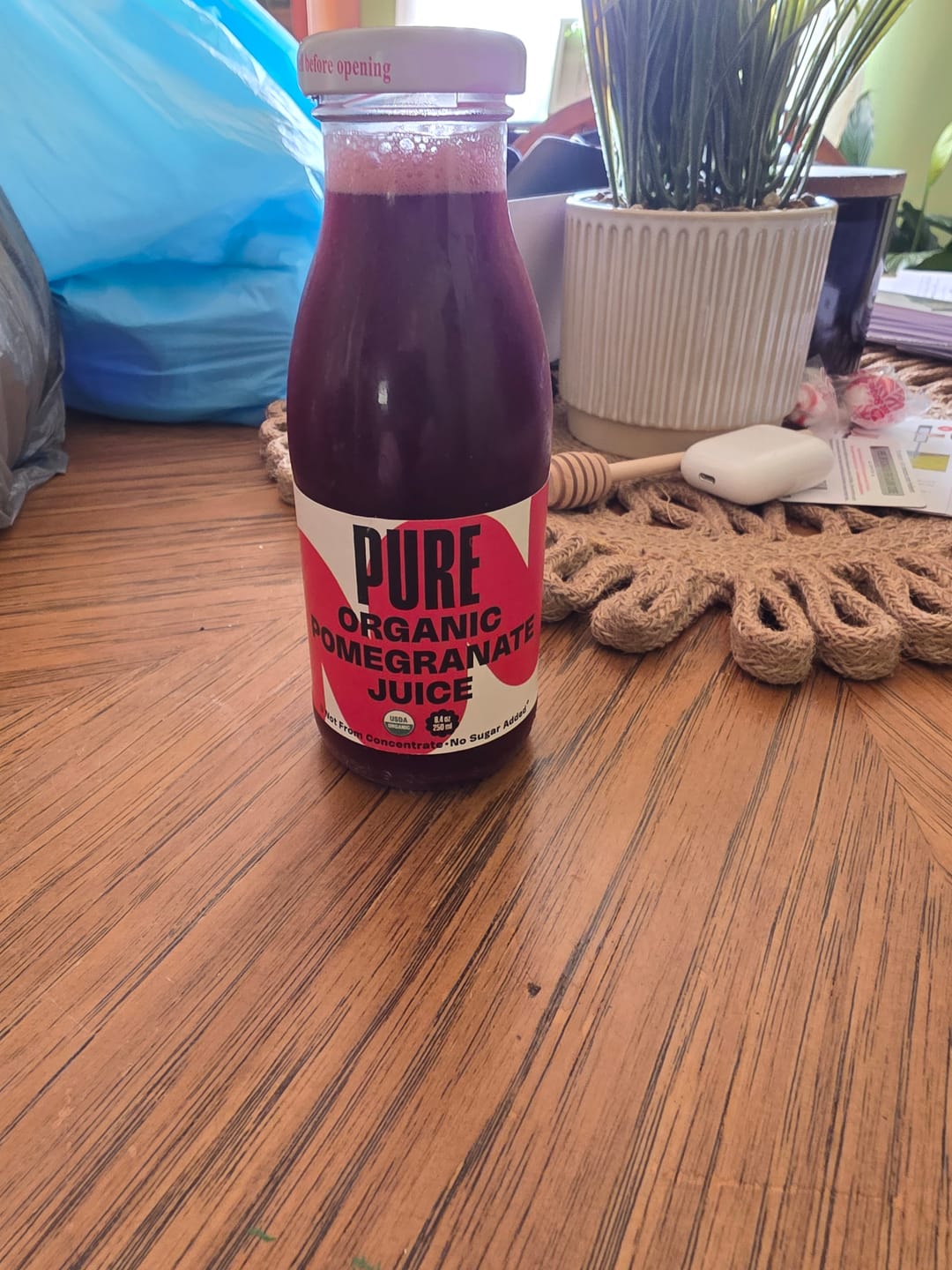 Customer photo review of Pure Organic Pomegranate Juice