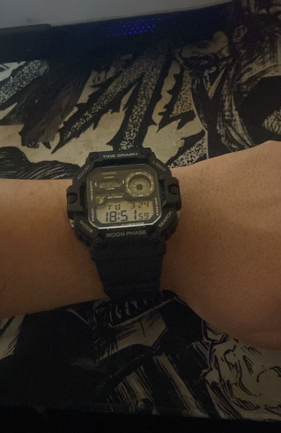 Customer photo review of Reloj Casio Vintage WS-1700H-1AV Tide Graph Moonphase
