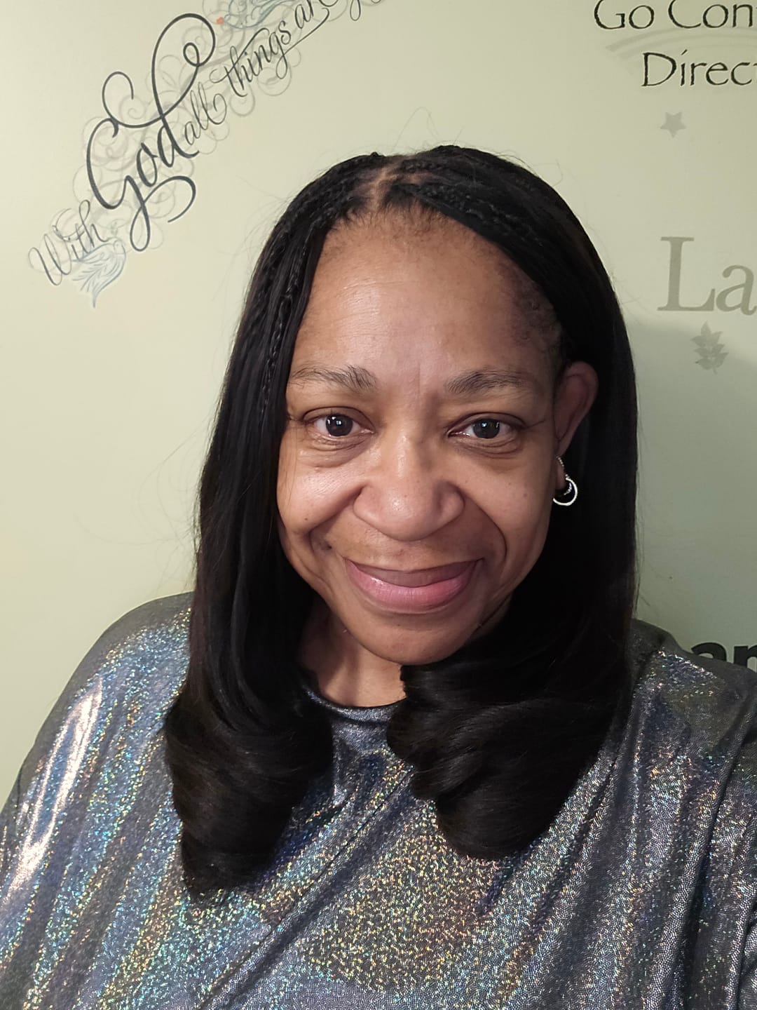 Customer photo review of #4 Medium Brown Light Yaki Human Crochet Hair