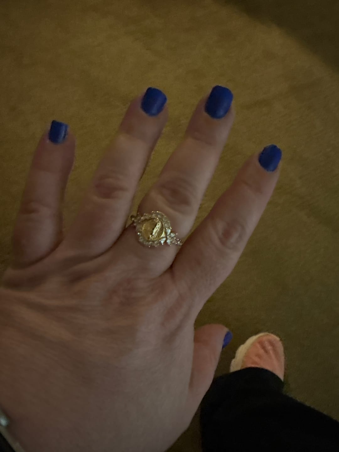 Customer photo review of FREE Today: Elegant Virgin Mary Emblem Ring: Sacred Detail for Daily Devotion
