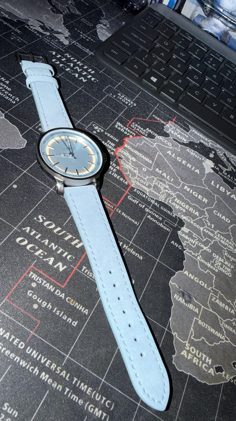 Customer photo review of Suede Watch Strap Premium Hand-made