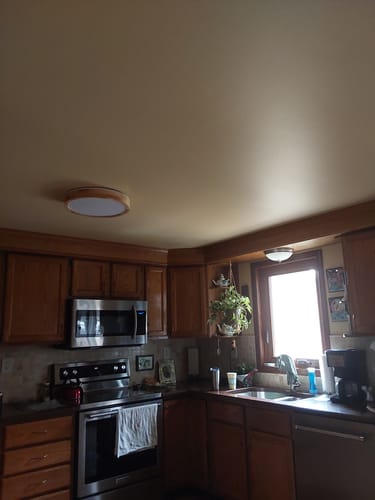 Customer photo review of Round LED Wood Flush Mount Light