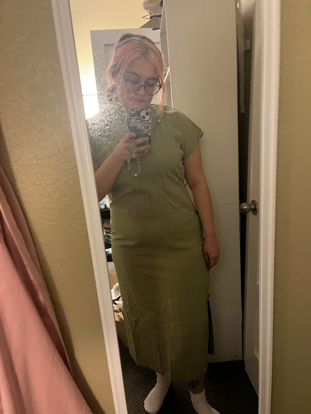 Customer photo review of Jue Lei 蕨类 Fern 1930s Daily Retro Short Sleeve Qipao
