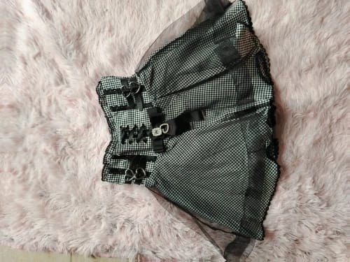 Customer photo review of Sweet Elegant Kawaii Slim Off Shoulder Suit Women's Japanese Lovely Lace New Black Short Skirt Suit Fashion Vintage Lolita Set