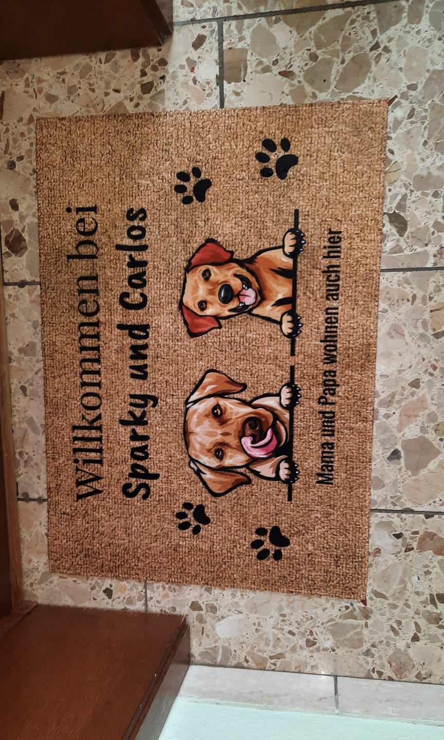 Customer photo review of Personalisierte Fußmatte - Willkommen bei