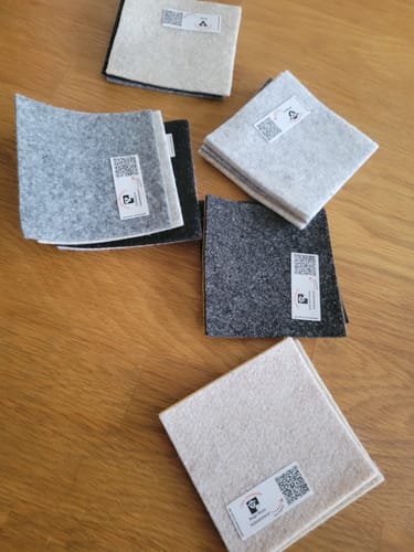 Customer photo review of Camperfilz Musterpaket - versch. Materialien & Farben