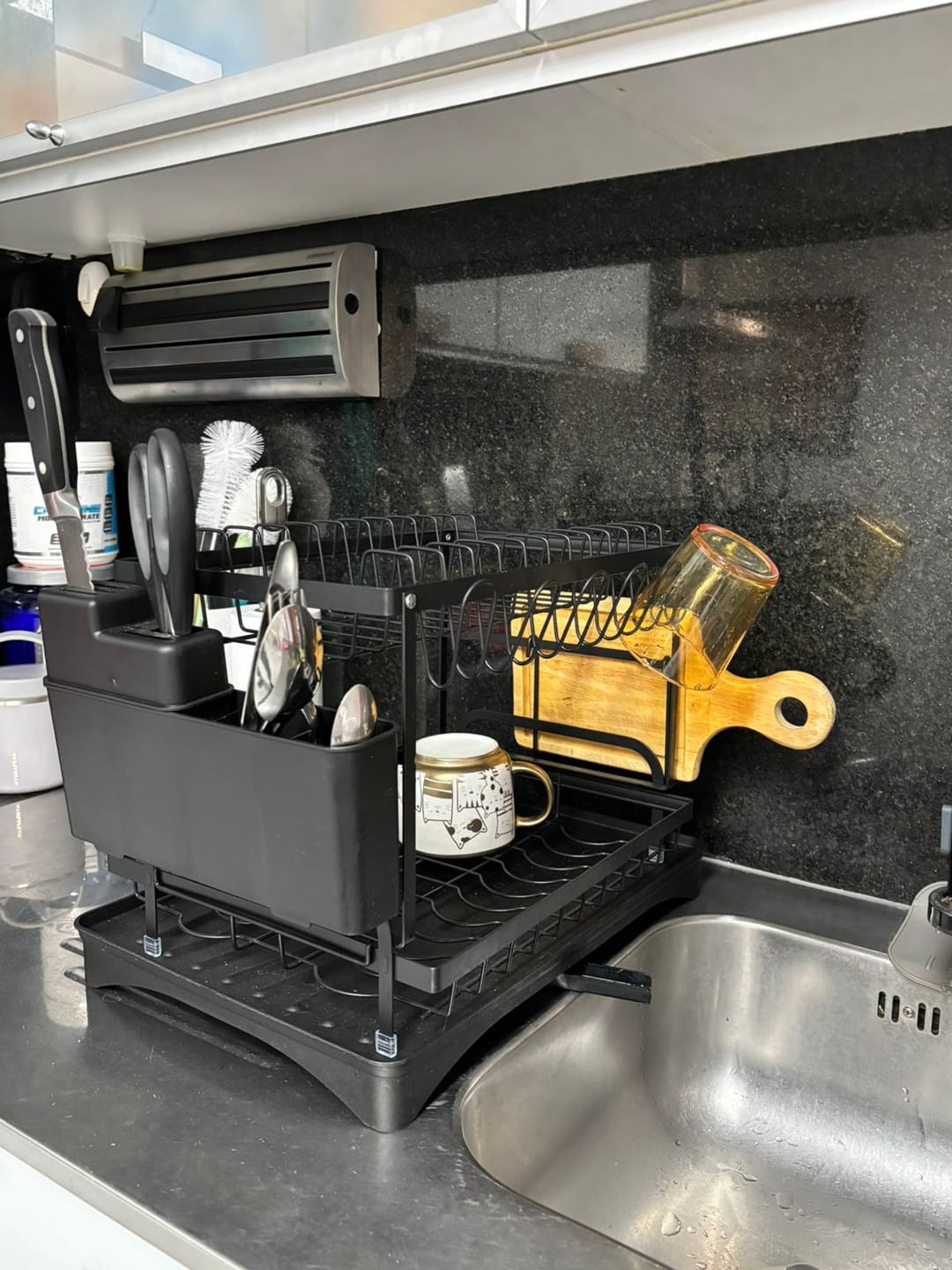 Customer photo review of Escurridor De Platos 2 Niveles Secaplatos Multifuncional
