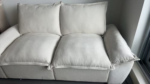 Customer photo review of Cloud 2 Seat Fully Electric Reclining Sofa Bed with Adjustable Backrest - Fabric