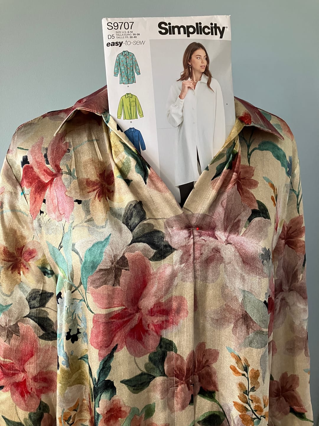 Customer photo review of Coastal Garden Viscose Satin Fabric