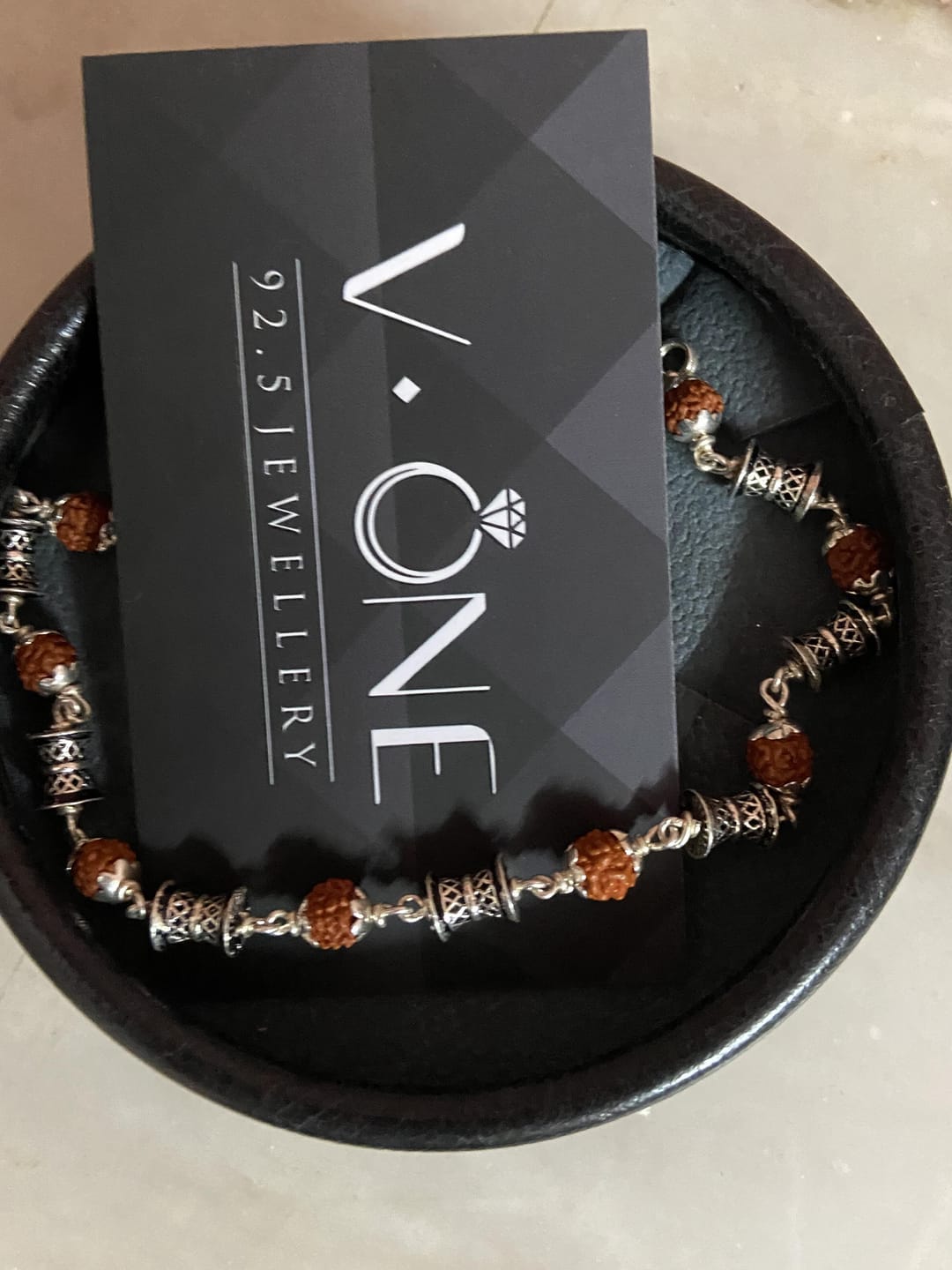 Customer photo review of Silver Damroo Rudraksha Bracelet