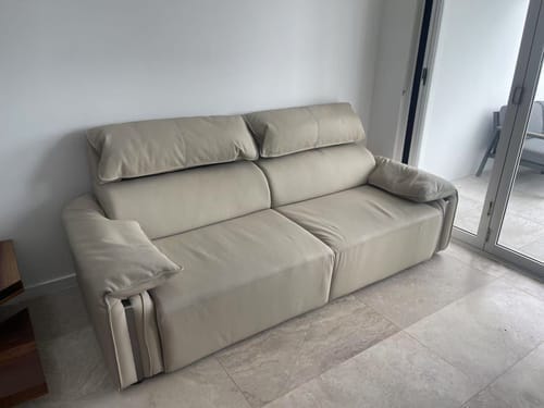 Customer photo review of Chocolate 2.65M 3.5 Seat Fully Electric Reclining Sofa Bed - Leather