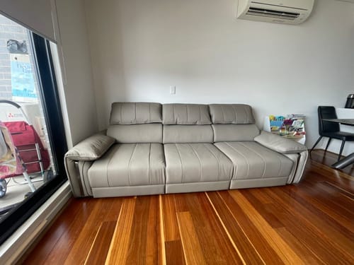 Customer photo review of Elegance Fully Electric Reclining Sofa Bed Leather