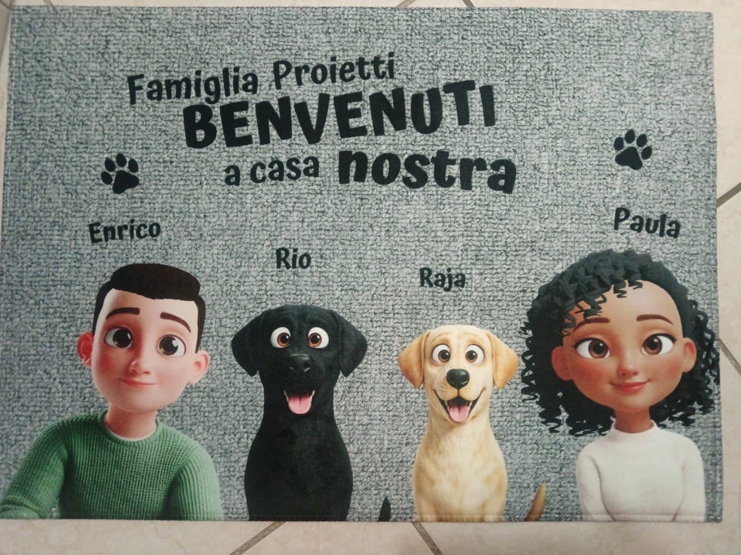 Customer photo review of Casa nostra - Zerbino personalizzato