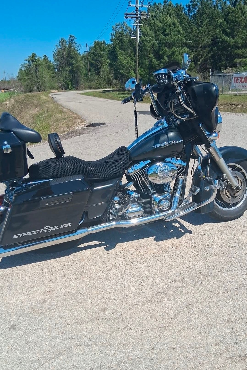 Wind Rider mesh seat cover on a Harley Davidson Street Glide
