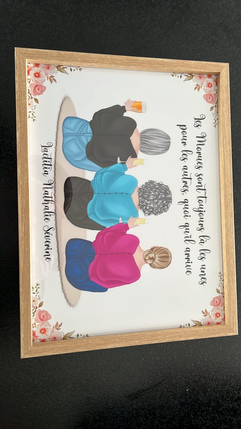 Customer photo review of Affiche Personnalisée - Meilleure Amie Groupe