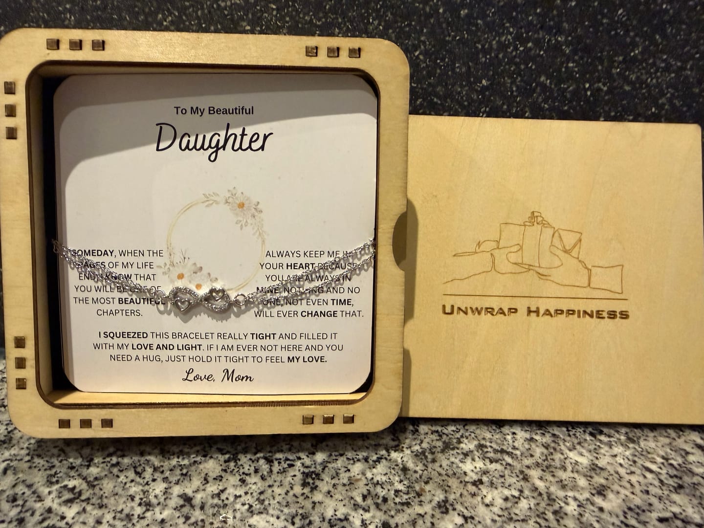 Customer photo review of My Beautiful Daughter " Always Keep Me in Your Heart " Love Mom