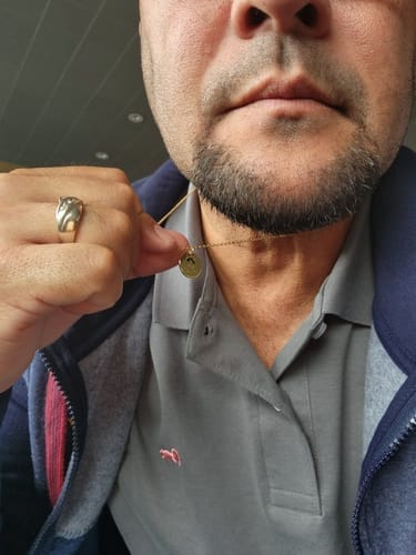 Customer photo review of Collar personalizado con rostro de mascota