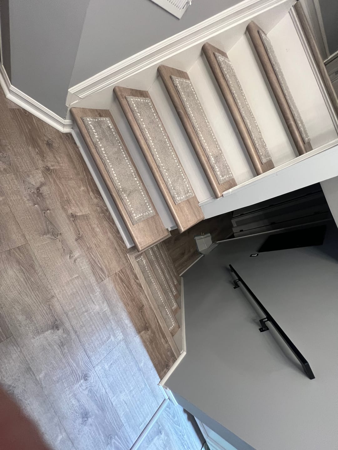 Customer photo review of CloudSoft Non-Slip Stair Treads - Gray