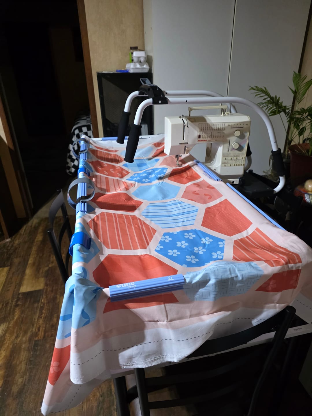 Customer photo review of Cutie Breeze Tabletop Quilting Frame