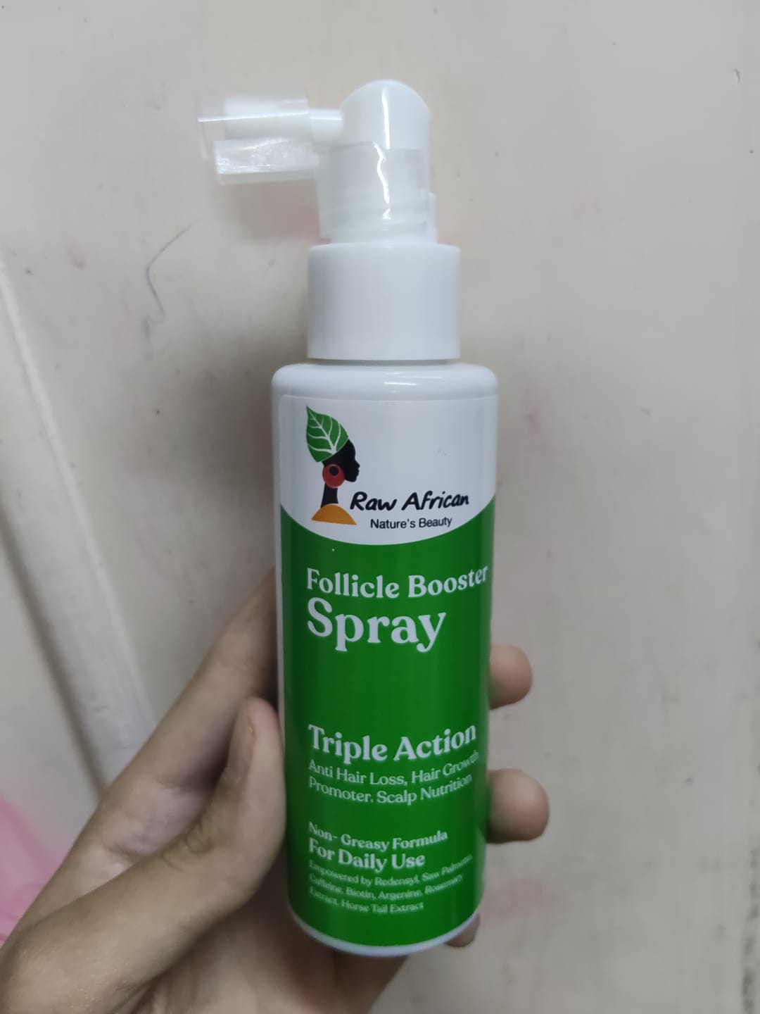 Customer photo review of Follicle Booster Redensyl Daily Spray