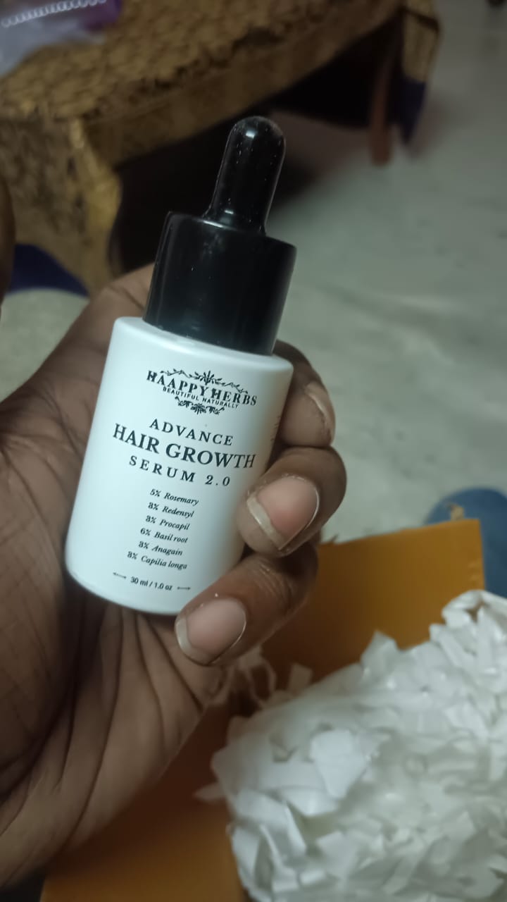Customer photo review of Advance Hair Growth Serum 2.0 (30ml)