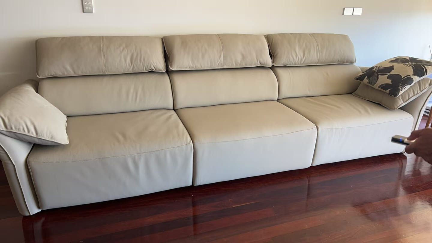 Customer photo review of Opulence 2.65M 3.5 Seat Electric Recliner Sofa Bed - Leather