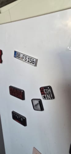 Customer photo review of Kühlschrankmagnet aus Metall - Kennzeichen Deutschland - individuell personalisierbar