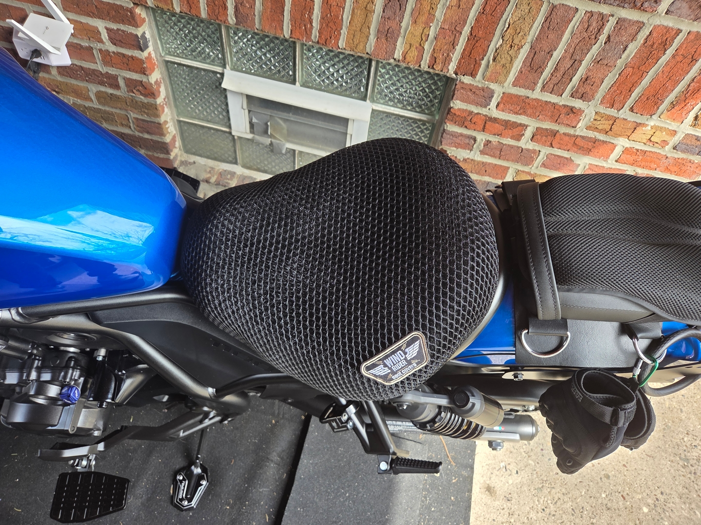 Wind Rider mesh seat cover on a Honda Rebel 1100
