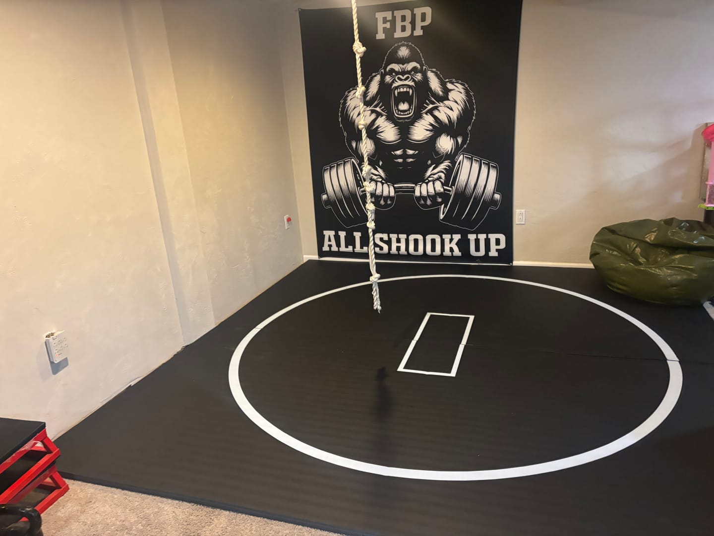 Customer photo review of Personalized Gym Flag Gorilla Beast Mode 11343