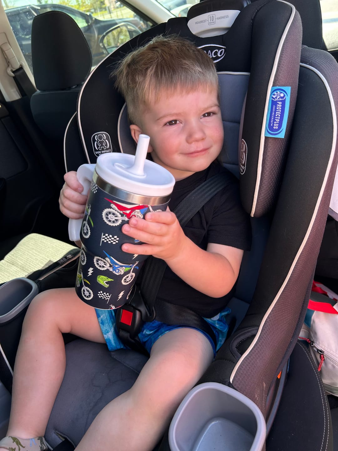 Customer photo review of Dirt Bike Spill Proof Kids CREWCUP 20oz