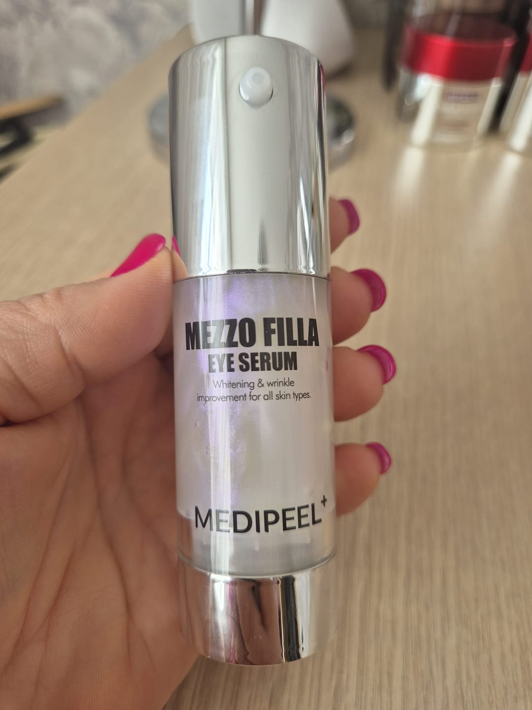Customer photo review of Pretnovecošanās serums ādai ap acīm ar peptīdiem Medi-Peel Mezzo Filla Eye Serum