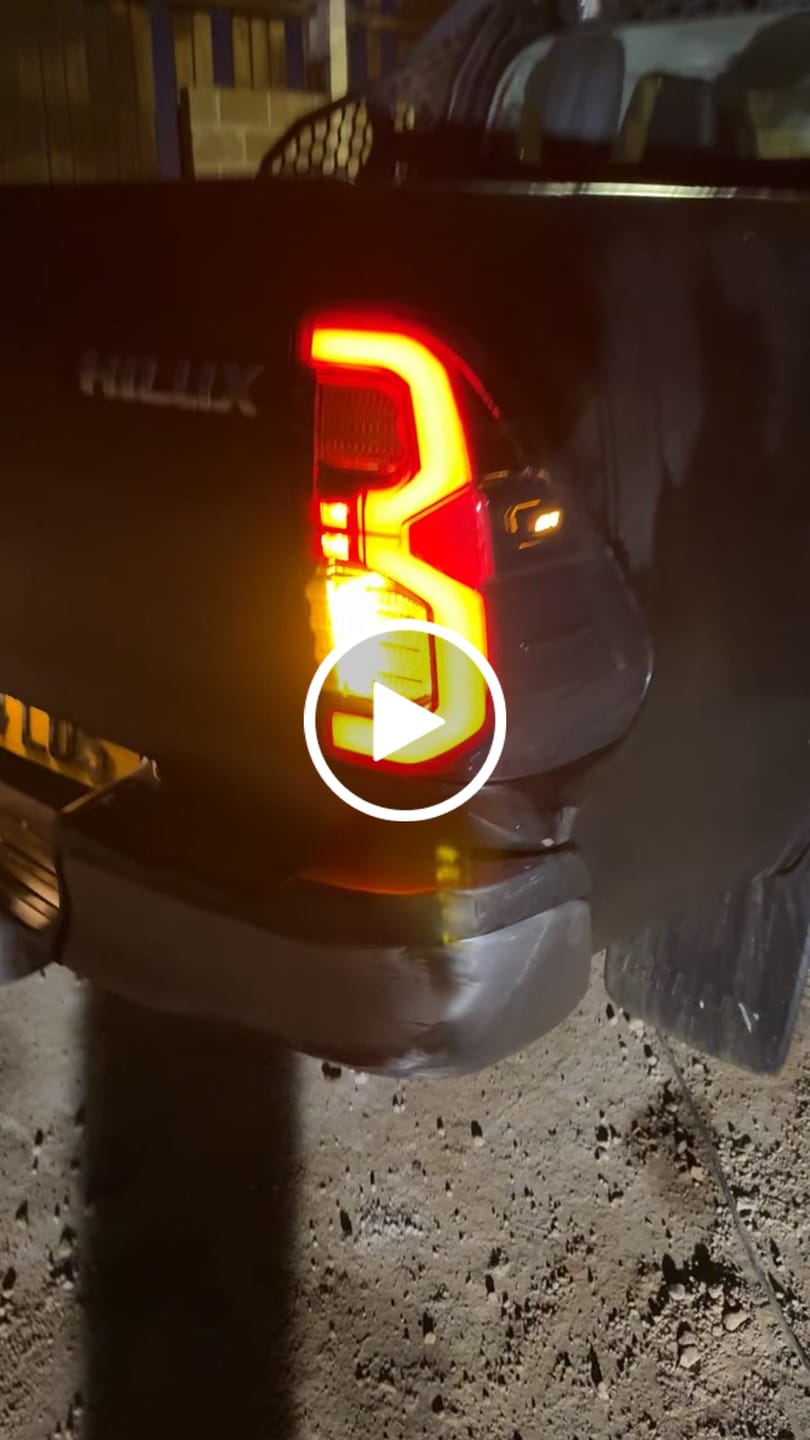 Customer video review of Blacked Out LED Tail Lights for Toyota N80 Hilux (GR Style)