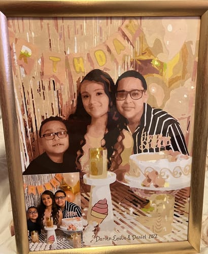 Customer photo review of Custom Paint By Numbers - Personalized Portraits Art