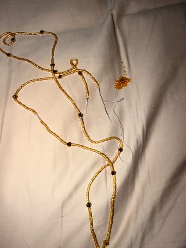 Customer photo review of *Limited Edition* Golden Majesty African Lux Waist Beads