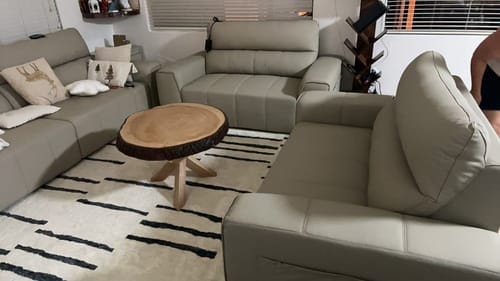 Customer photo review of Oasis 2.8M 3.5 Seat Fully Electric Sofa Bed - Leather