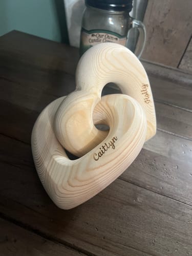 Customer photo review of Romantic Couple - Personalized Infinity Heart Sculpture
