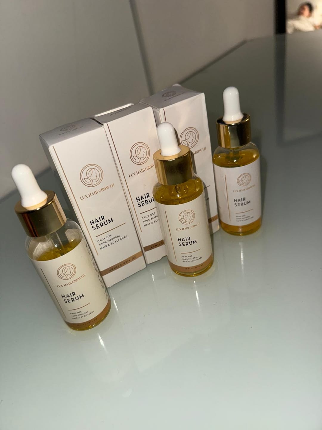 Customer photo review of Sérum de croissance pour cheveux (3 mois)